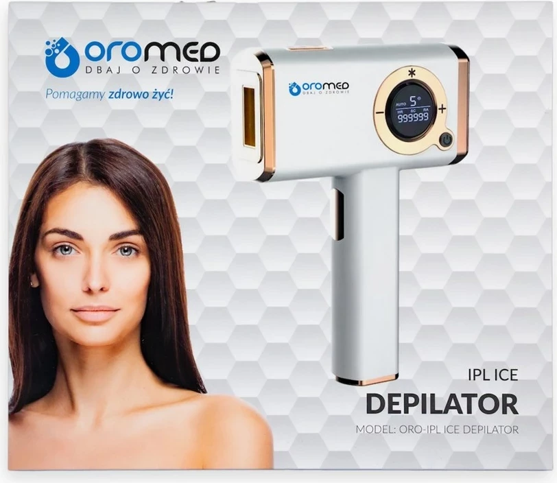Depilator lazer Oromed ORO-IPL ICE, për trup dhe flokë, i artë