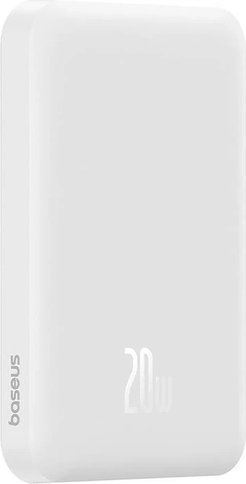 Powerbank Baseus P10022107223-00, 5000mAh, USB-C 20W, i bardhë