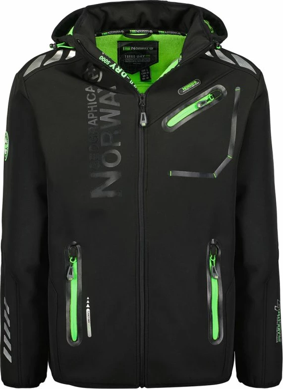 Jakne softshell për meshkuj Geographical Norway, e zezë/e gjelbër