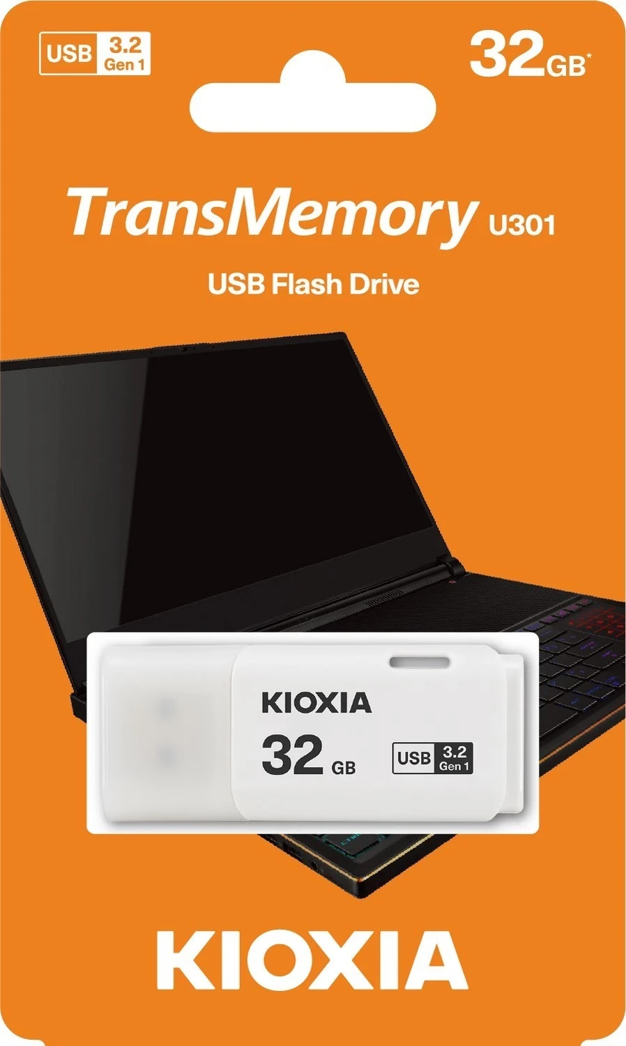 USB Kioxia 32GB U301 Hayabusa, i bardhë