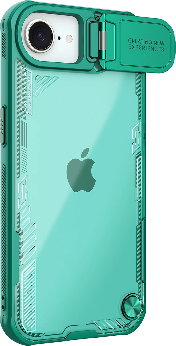 Mbështjellës Nillkin Iceblade Prop për iPhone 16e, me kapak kamere dhe stand, Gjelbër
