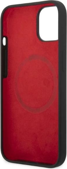 Mbështjellës Ferrari FEHMSIP14MBK për iPhone 14 Plus 6.7", silikon, MagSafe, zi