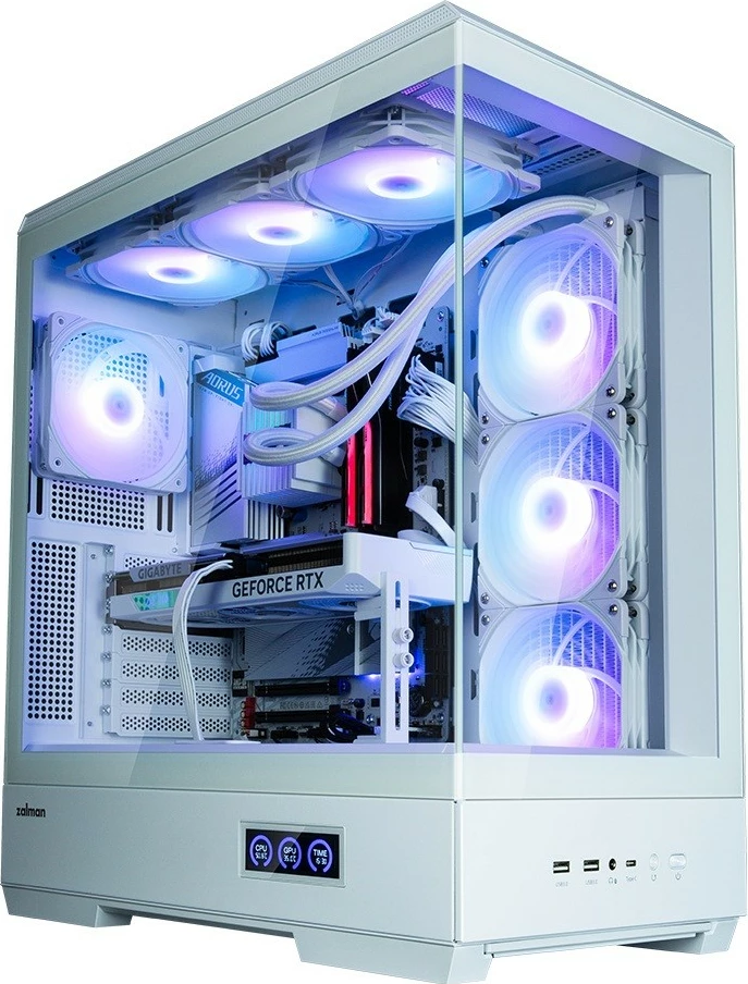 Kasë Zalman P50 DS White, mid-tower, 4x ARGB fans, ATX, e bardhë