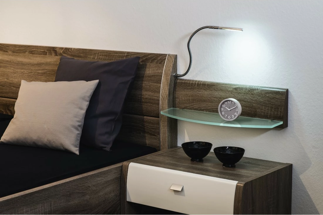 Orë alarmi analoge, Hama, 186324, mekanizëm i qetë me sekondë rrëshqitëse, bateri AA, gri