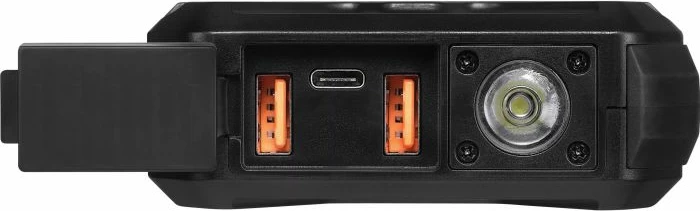 Powerbank SANDBERG Survivor 420-92 20000mAh PD 30W me karikim pa kabllo Qi, e zezë, set me rrip & kabllo USB-C