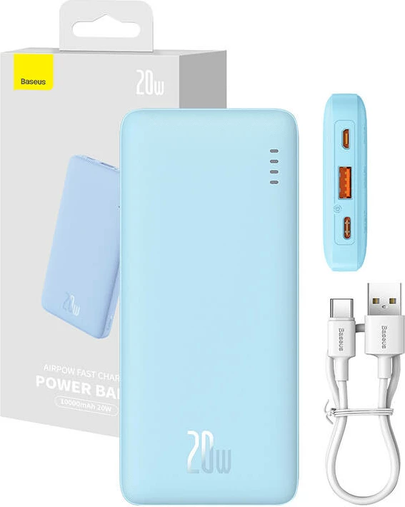 Powerbank Baseus Airpow 10000mAh 20W, kaltër