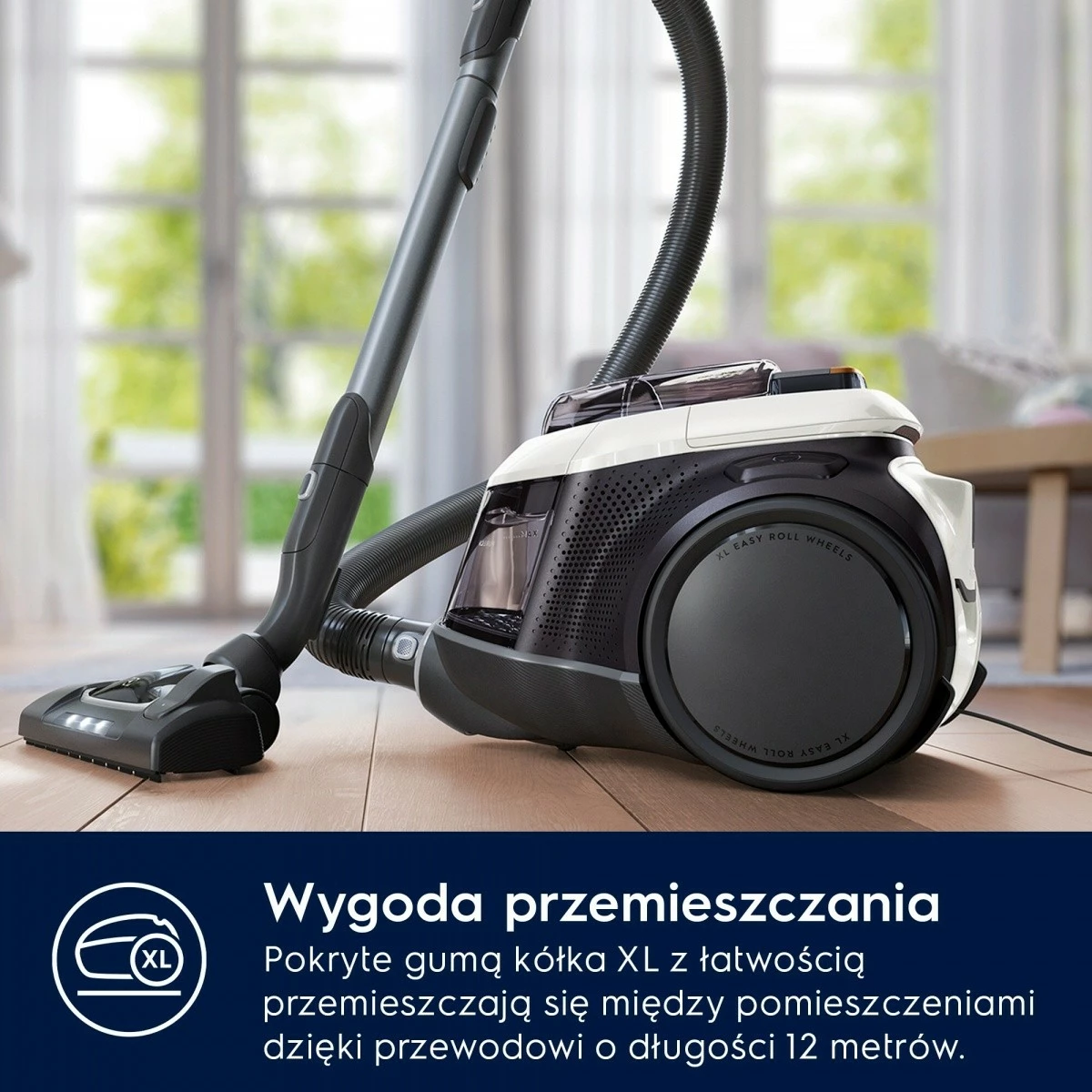 Fshesë me korrent pa qese, Electrolux, Pure C9 PC91-ALRG, 650 W, 1.5 L, HEPA, rreze 12 m, e bardhë
