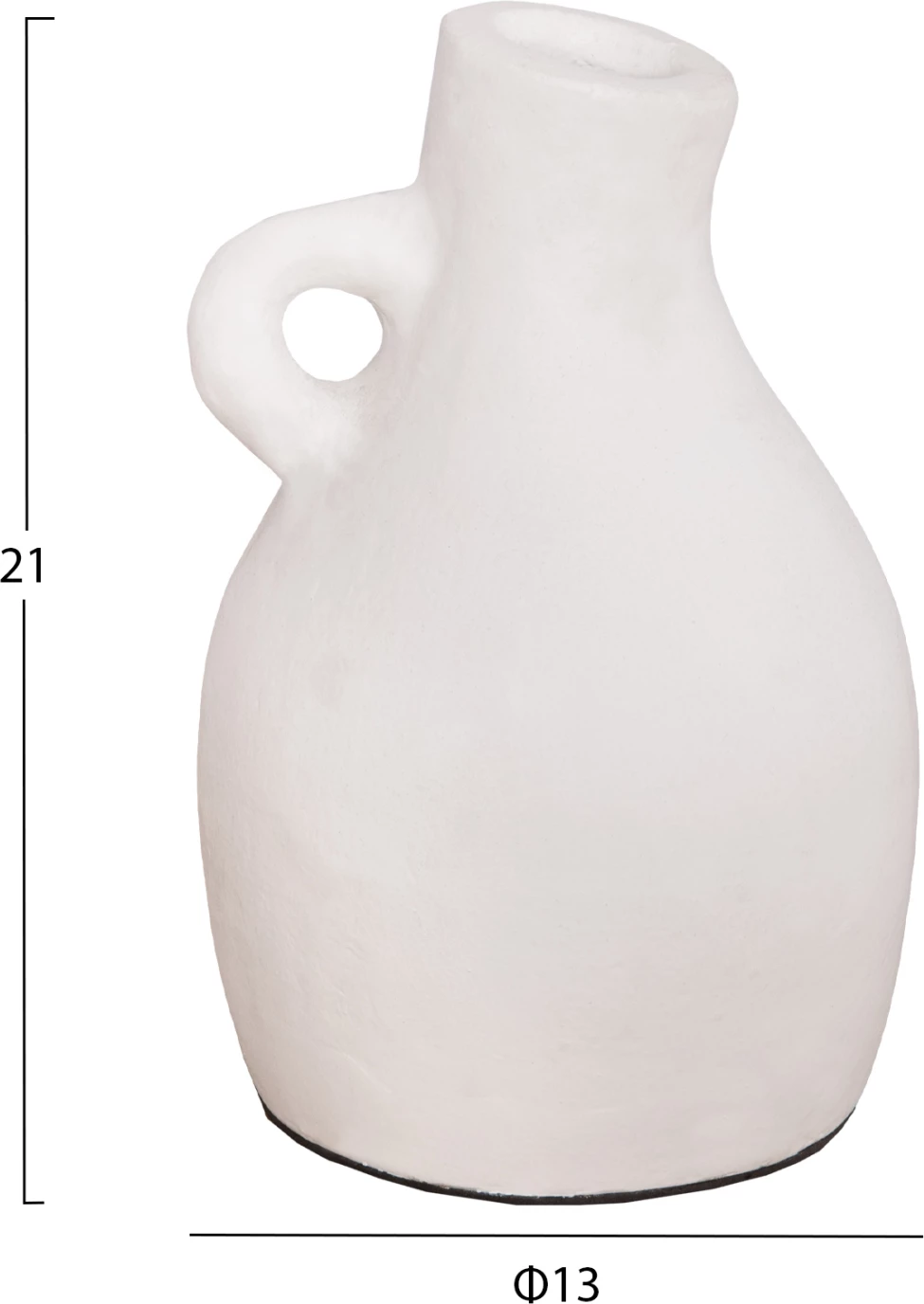 Vazo dekorative CLAYVON FH4405 terrakote ngjyrë bardhë Φ13x21Hcm