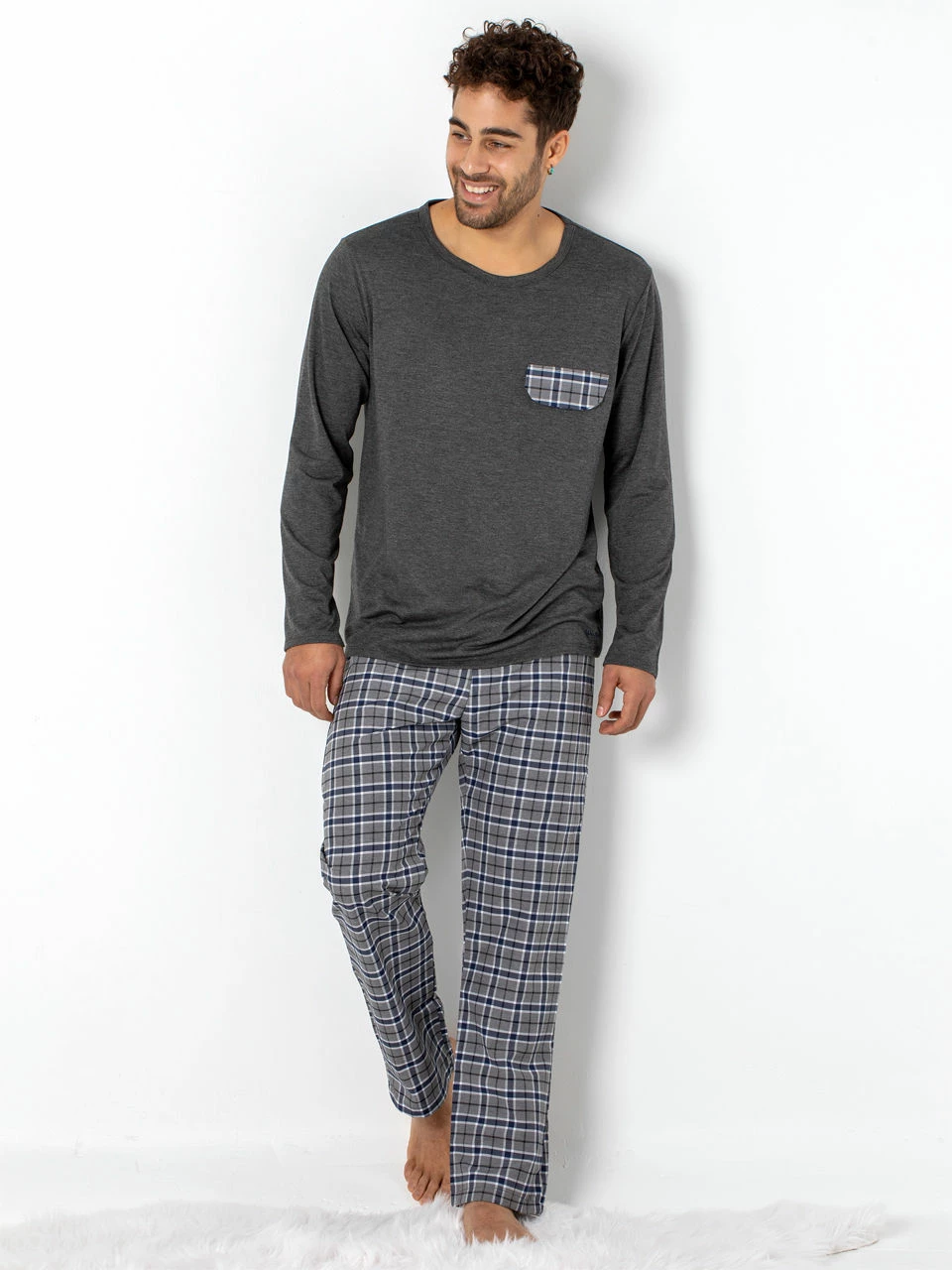 Set pizhamash për burra, Jumeon, 002-000305, anthracite
