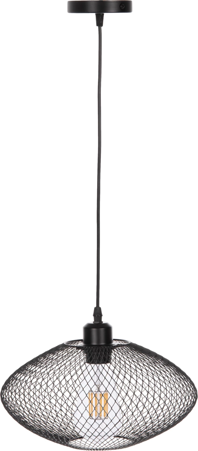 Llambë varëse tavani, rrjetë metali e zezë, FH4094, Φ30x125H cm