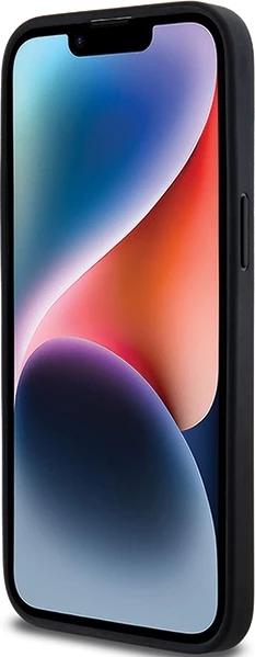 Mbështjellës DKNY Mono Stripe & Metal Logo për iPhone 14 Pro, e zezë