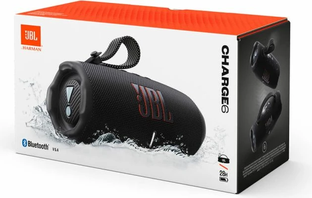 Altoparlant portativ Bluetooth JBL Charge 6 (JBLCHARGE6BLK), 28 orë, IP68, power bank, i zi