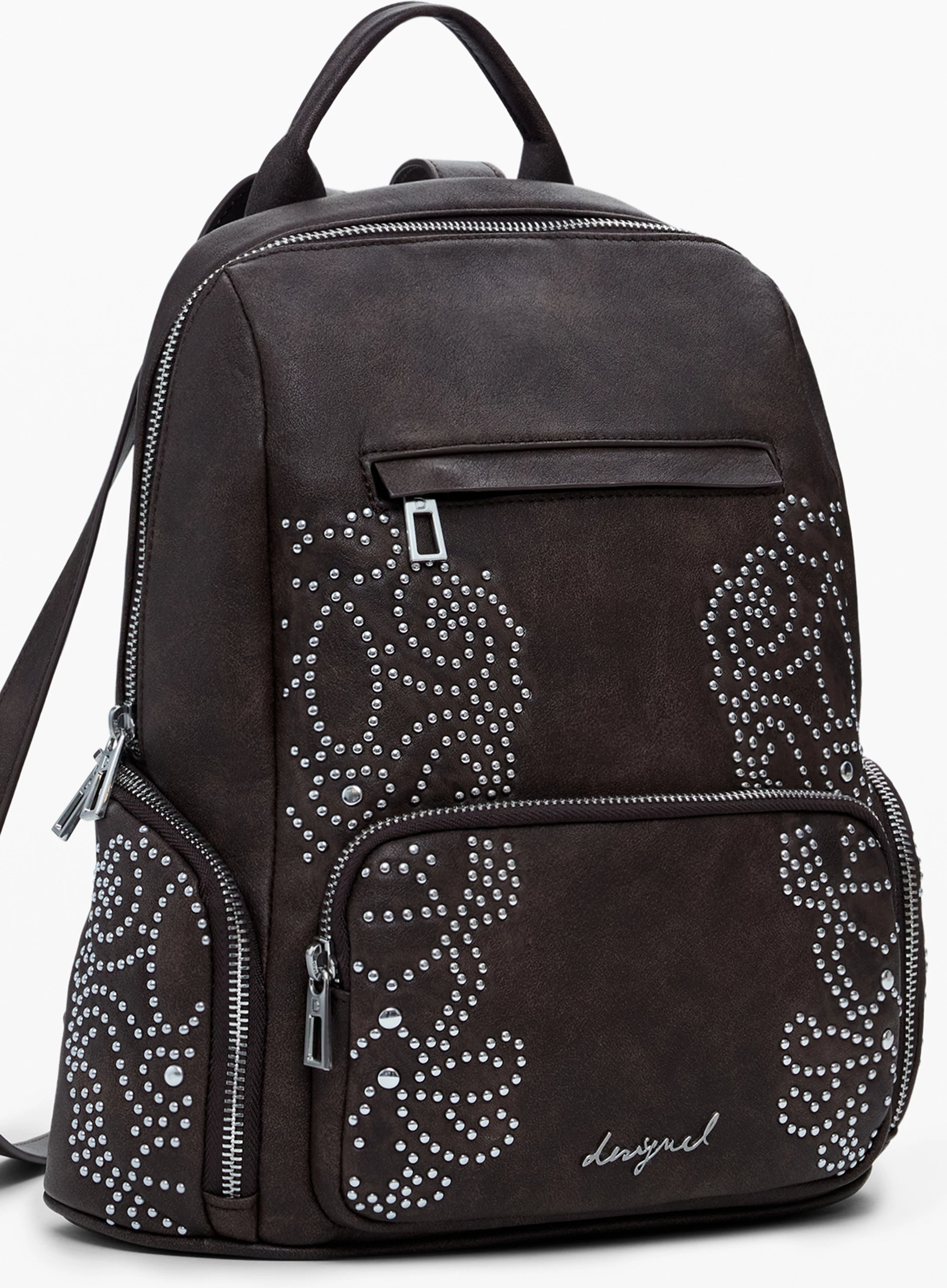 Çantë shpine për femra DESIGUAL Poker Face Chester Mini, kafe