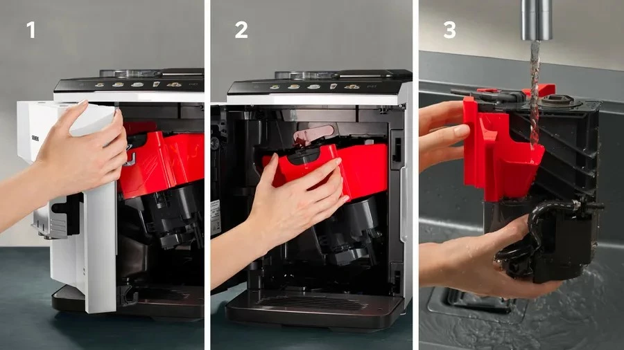 Aparat espresso automatik Siemens EQ500 TP515R02, 1500W, 15 bar, depo kokrrash 270g, rezervuar uji 1.9L, argjend/bardhë