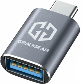 Adapter USB GrauGear USB 3.2 Gen2 Type-A në Type-C, 2 copë, gri
