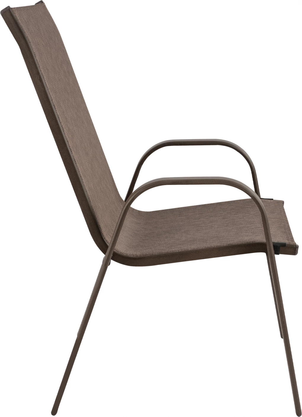 Karrige e jashtme LEON FH5000.02, kornizë metali ngjyrë kafe, tekstilene kafe, 54x70x93H cm