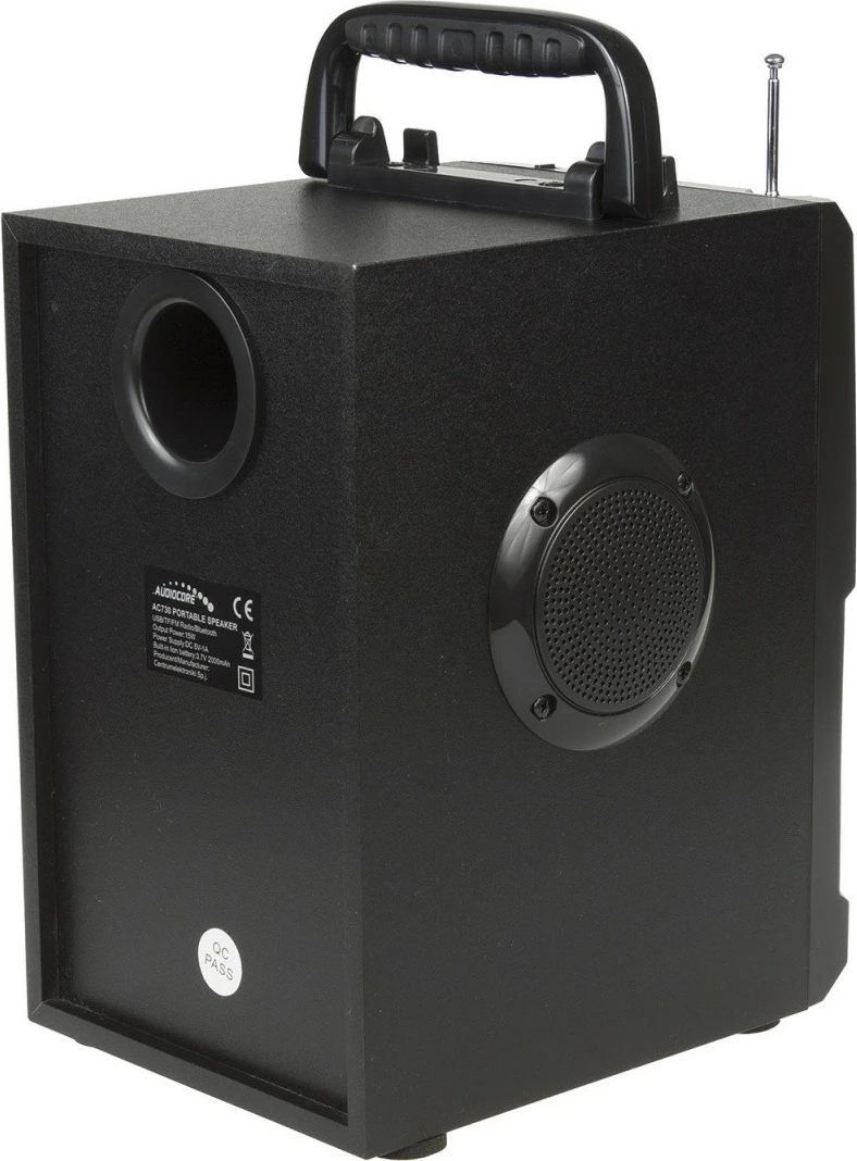 Altoparlant portabël Bluetooth Audiocore AC730, 11W, me ndriçim LED, i zi