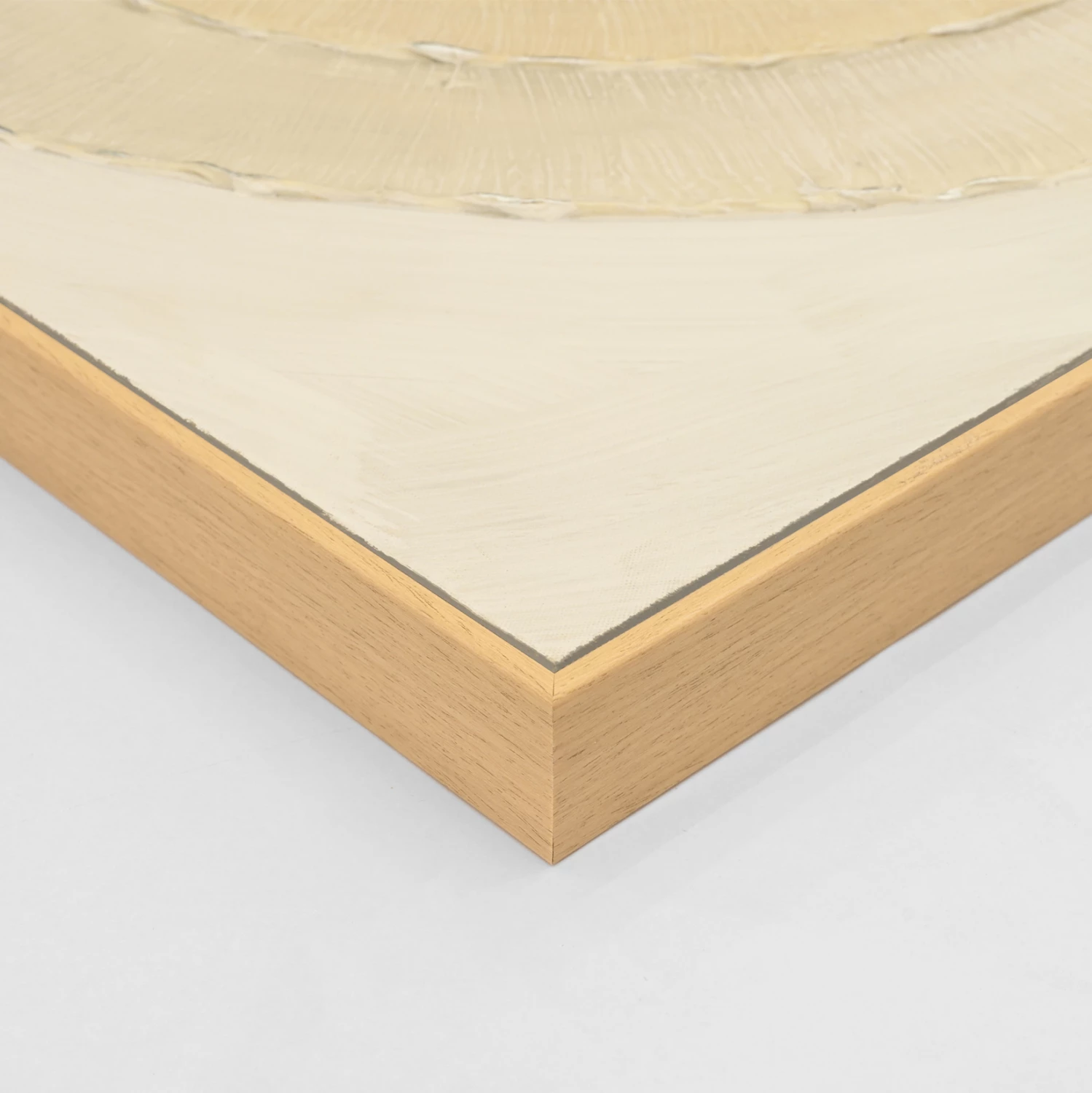 Pikturë muri FH4577 me kornizë PS ngjyrë bezhë-kanavacë rrathe 82x4,5x82H cm