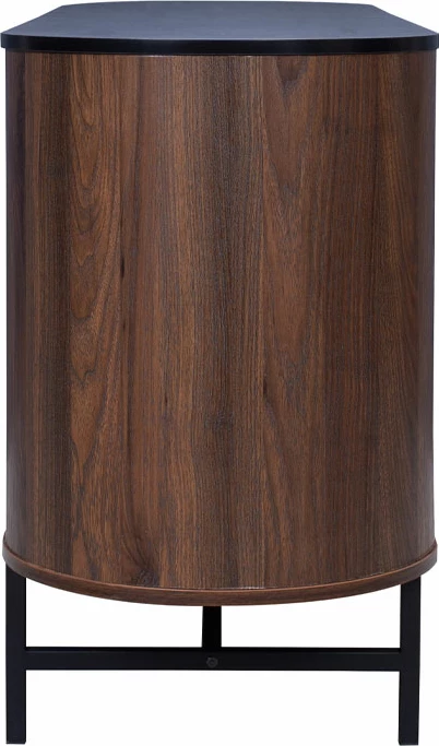 Bufe ovale me 3 dyer, ngjyrë arre, 150x45x74 cm