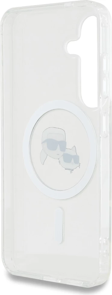 Mbështjellës Karl Lagerfeld për Samsung Galaxy S25, MagSafe, i bardhë