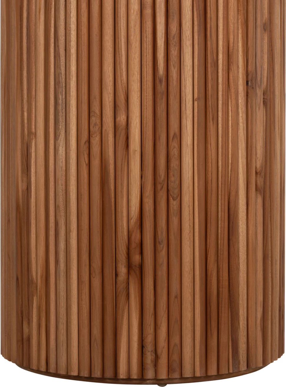 Tavolinë e rrumbullakët për ngrënie, dru tik, 130x79.5cm, trashësi 3cm