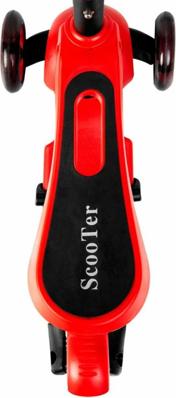 Scooter Spokey Tripla 3in1 për fëmijë, ngjyrë e kuqe