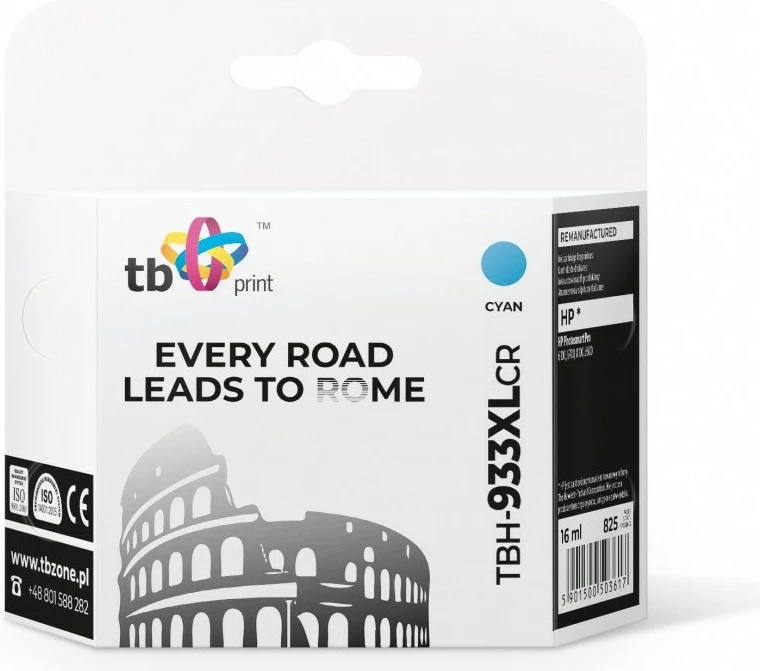 Toner TB Print TBH-933XLCR për HP Photosmart Pro 6100/6700/8100/8600, Cyan