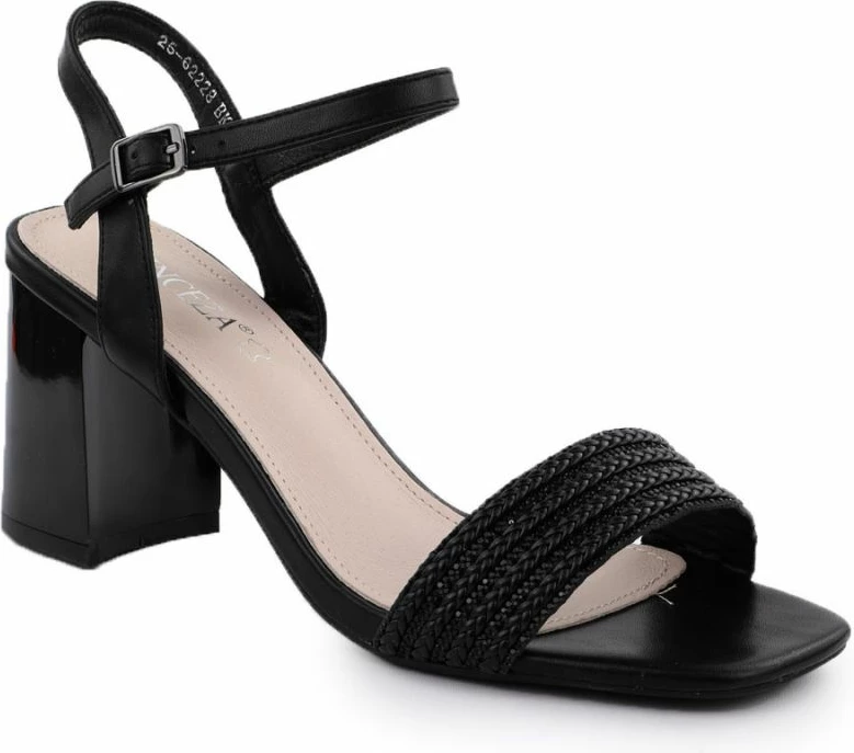 Sandale me taka të larta Vinceza 62228, të zeza