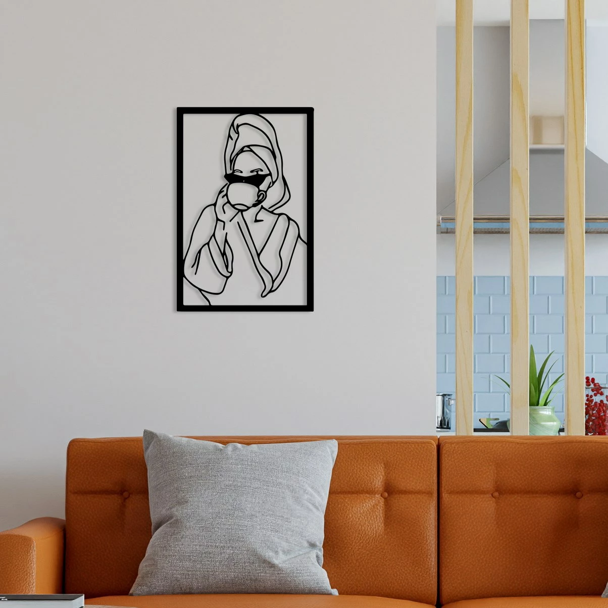 Aksesor muri dekorativ prej metali, Wallity, Coffee Time