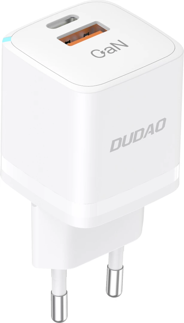 Karikues muri Dudao A13ProEU, GaN, 33W, 2 porta USB-C/USB-A, Bardhë