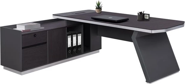 Tavolinë profesionale për zyre, këndore majtas, ngjyrë trëndafili, FH2084L, 220x180x76 cm