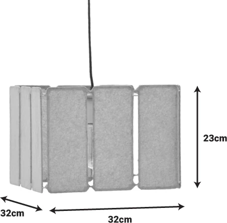Dritë tavani Boxfo Inart, ngjyrë kafe, press papier-hekur, 32x32x123cm