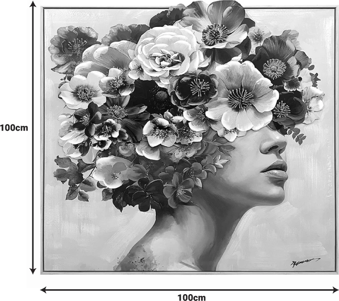 Pikturë në kanavacë Mavare me kornizë, 100x3.5x100cm