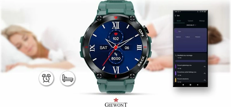 Smartwatch sportiv Giewont, jeshil