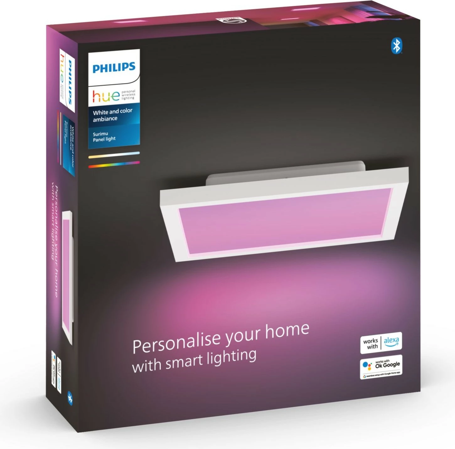 Panel tavani Philips Hue Surimu, Smart, LED, Bluetooth, e bardhë