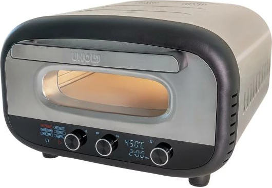 furë pice, UNOLD, Alfredo 68806, deri 450°C, gur pice cordierit, rregullim veçmas i nxehtësisë sipër/poshtë, inox, argjendtë, me lopatë pice