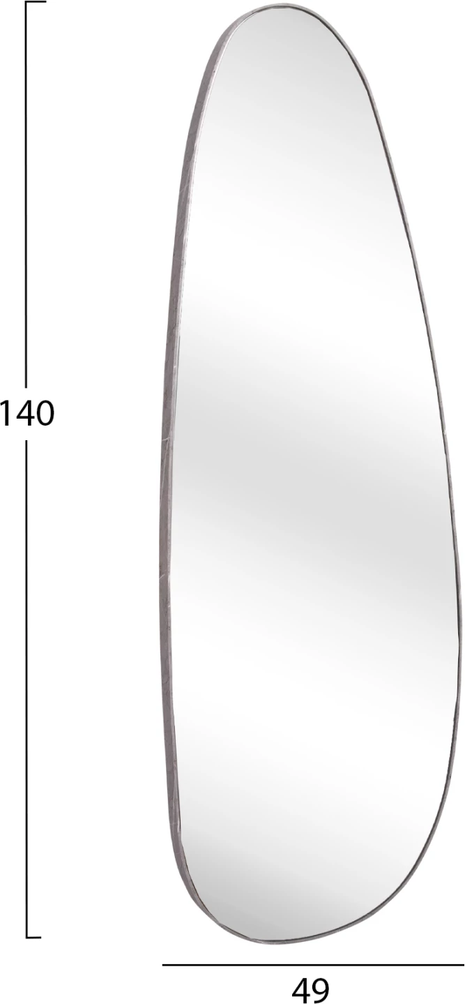 Pasqyrë muri CRITHER FH4486.02 kornizë MDF ngjyrë mermeri gri 49x140 cm.