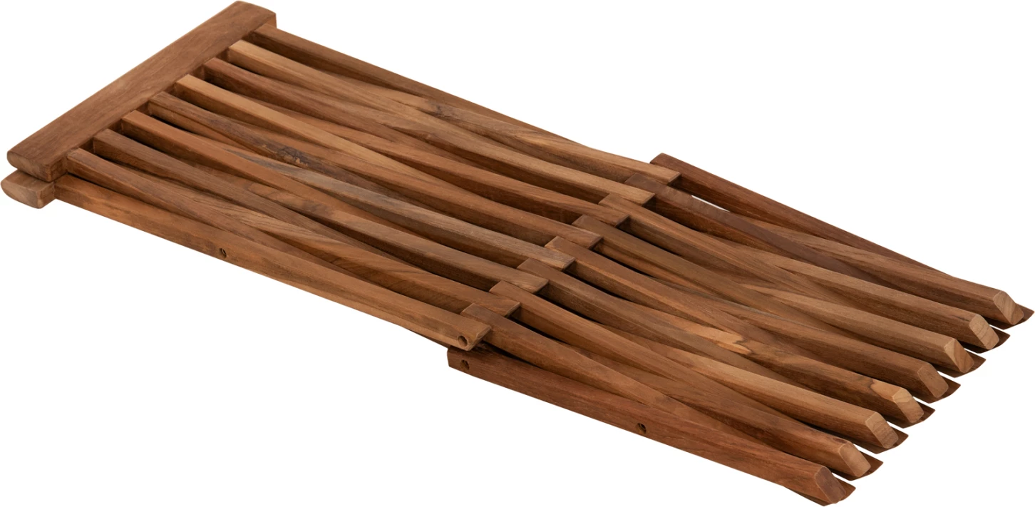 Tavolinë anësore e palosshme, dru tik, ngjyrë natyrale, FH7896, 40x33x45 cm