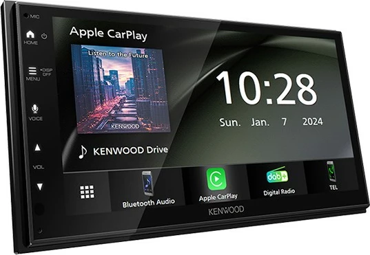 Radio multimedia Kenwood DMX6523DAB, 6.8 inç, Bluetooth, Android Auto, Apple CarPlay, e zezë