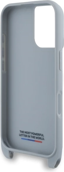 Mbështjellës BMW M Edition Carbon Stripe & Strap për iPhone 16, Gri