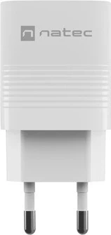 Karikues NATEC RIBERA GAN, 1X USB-A + 1X USB-C, i bardhë