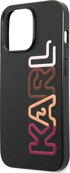 Mbështjellës Karl Lagerfeld KLHCP13LPCOBK për iPhone 13/13 Pro, Hardcase, Multipink, i zi