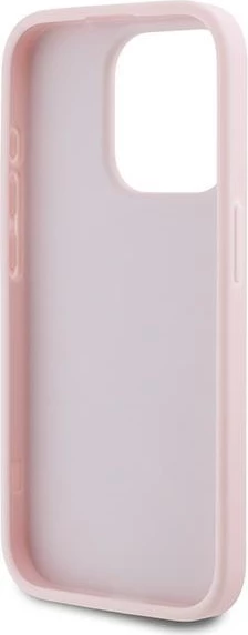 Mbështjellës Karl Lagerfeld Diagonal Quilted Script për iPhone 15 Pro, Rozë