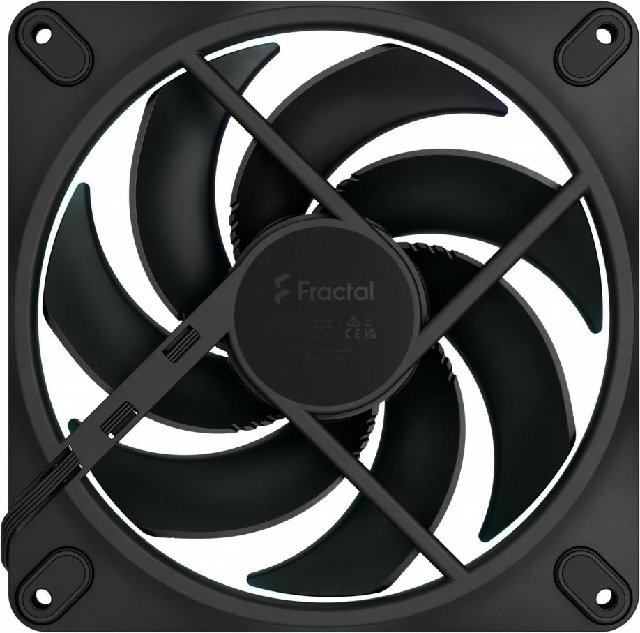 Kasë Fractal Design Momentum 14 RGB, 140mm, 3-pack, e zezë