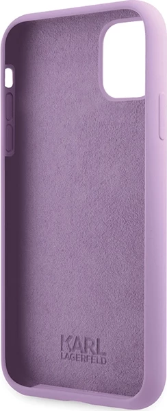 Mbështjellës Karl Lagerfeld KLHCN61SKSVGU për iPhone 11/XR 6.1", silikon, vjollcë