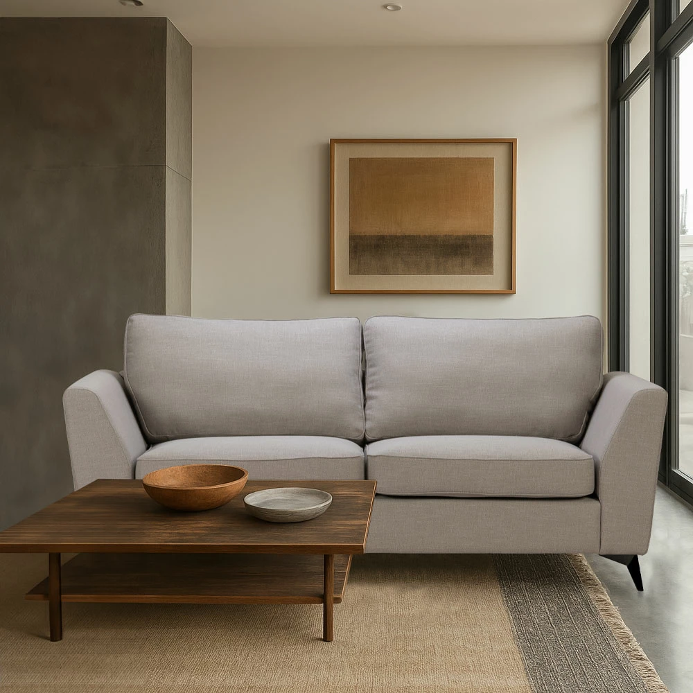 Divan treshe, ngjyrë gri Bergamo 92, 200x86x92cm