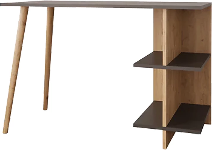 Tavolinë pune Volet, ngjyrë lisi-antracit, 114x56x76cm