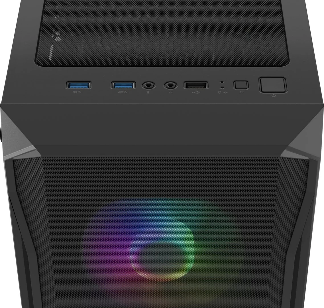 Kasë FURY Shobo SH4F RGB Midi Tower, E zezë