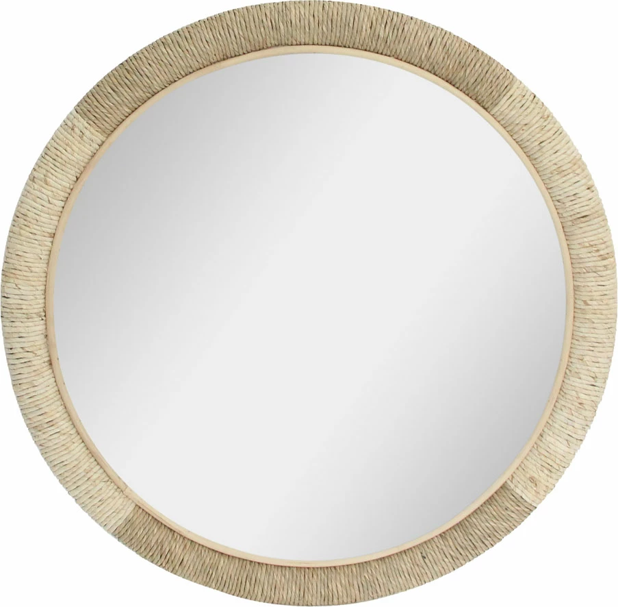 Pasqyrë rrethore Sikinos, ngjyrë natyrale, 76x4.5x76 cm