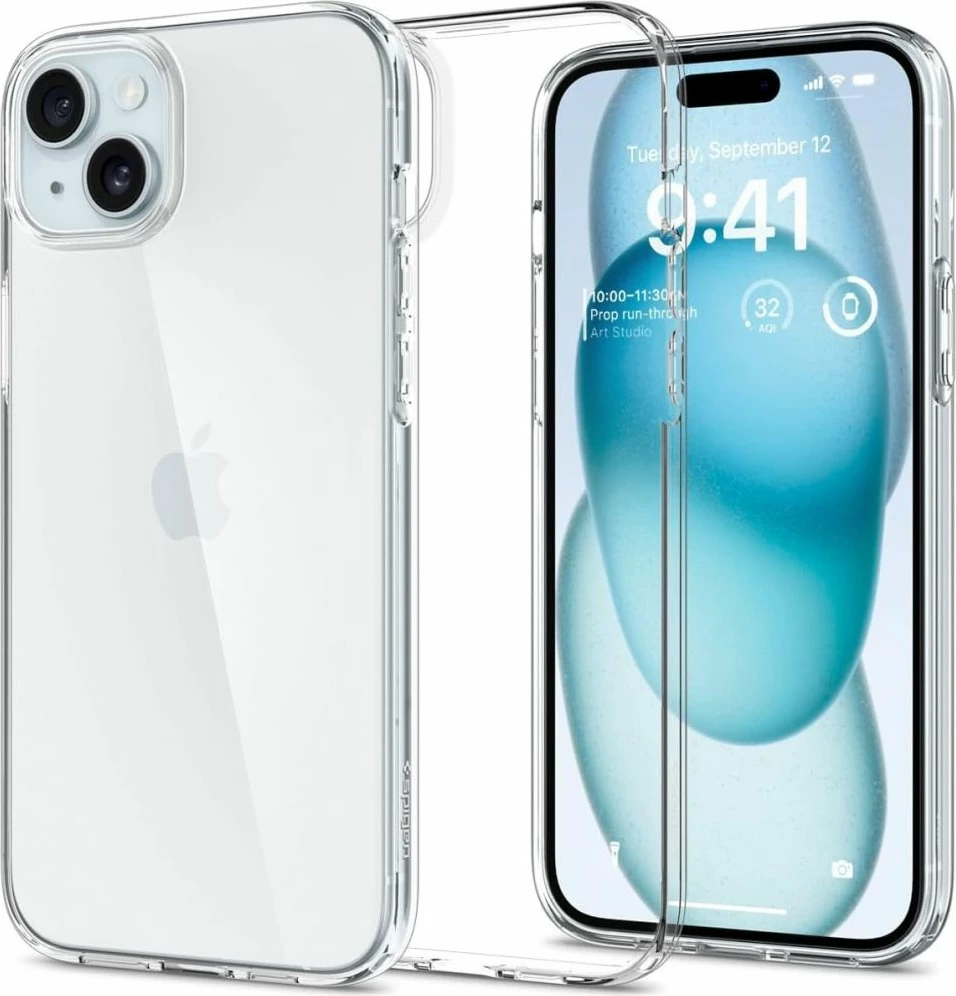 Mbështjellës Spigen Liquid Crystal për iPhone 14 Plus, TPU i hollë me airbag në qoshe, Transparent, 1 copë